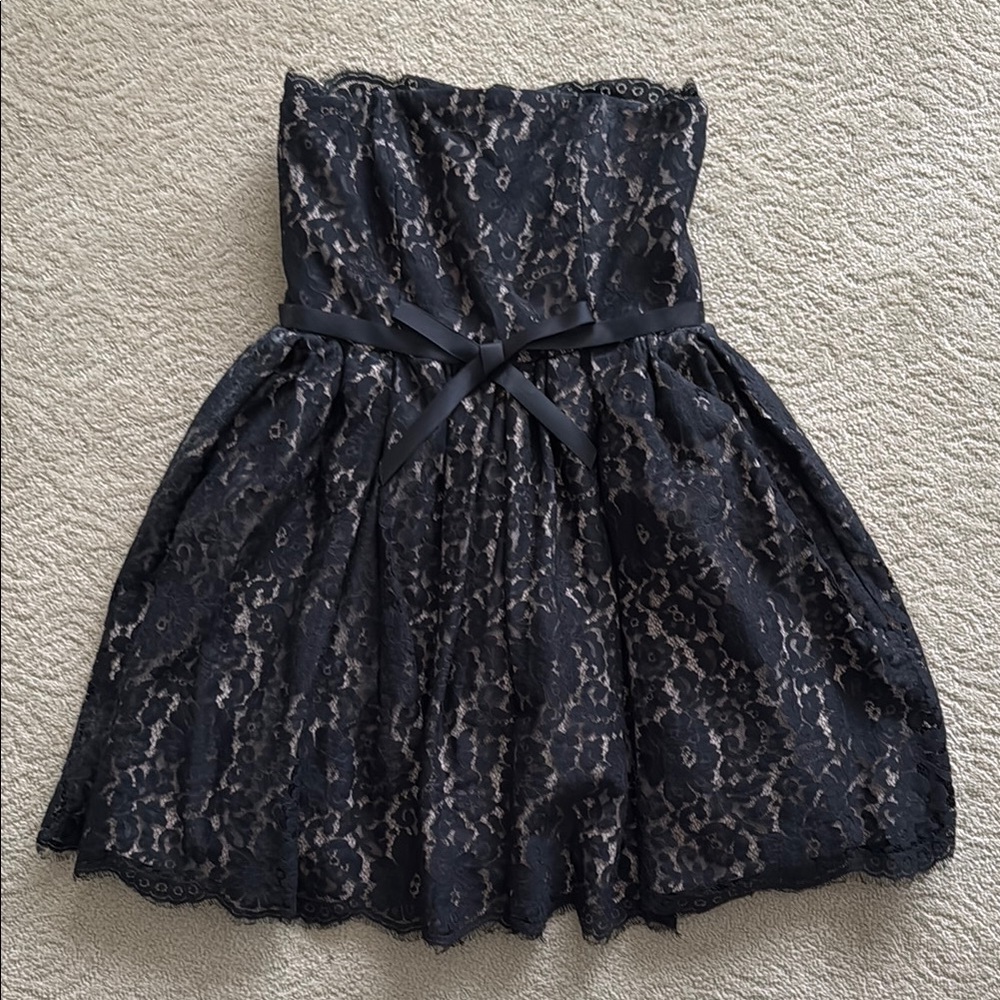Neiman Marcus Robert Rodriguez x Target Black Lace Strapless Dress